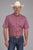 Roper Mens 2386 Medallion Paisley Red Cotton Blend 1 Pkt S/S Shirt