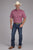 Roper Mens 2386 Medallion Paisley Red Cotton Blend 1 Pkt S/S Shirt