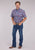 Roper Mens 2496 Heritage Paisley Wine/Blue 100% Cotton 1 Pkt S/S Shirt