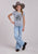 Roper Kids Girls Yeehaw State of Mind Grey Poly/Rayon S/S T-Shirt