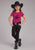 Roper Youth Girls Long Live Cowgirls Pink Poly/Rayon S/S T-Shirt