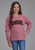 Roper Kids Girls Raw Edge Cowgirl Pink 100% Cotton Sweatshirt
