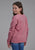 Roper Kids Girls Raw Edge Cowgirl Pink 100% Cotton Sweatshirt