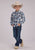 Roper Kids Boys 2461 Dusk Dobby Blue/White 100% Cotton L/S Shirt
