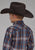 Roper Kids Boys 2176 Arrow Dobby Brown/Orange 100% Cotton L/S Shirt