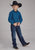 Roper Kids Boys 2181 Aztec Tile Blue 100% Cotton L/S Shirt