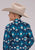 Roper Kids Boys 2467 Aztec Serape Blue/White 100% Cotton L/S Shirt