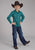 Roper Kids Boys 2238 Mallard Paisley Teal 100% Cotton L/S Shirt