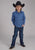 Roper Kids Boys 2251 Sapphire Ornamental Blue 100% Cotton L/S Shirt