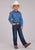 Roper Kids Boys 2497 Ribbon Medallion Blue 100% Cotton L/S Shirt