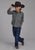 Roper Kids Boys Acorn Foulard Brown 100% Cotton L/S Shirt