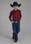 Roper Kids Boys 2162 Black Fill Red 100% Cotton L/S Shirt