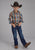 Roper Kids Boys Falling Leaves Plaid Multi-Color 100% Cotton L/S Shirt