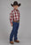 Roper Kids Boys 57 Chevy Plaid Red 100% Cotton L/S Shirt