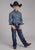 Roper Kids Boys 2239 Cobalt Paisley Blue 100% Cotton Btn L/S Shirt