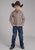 Roper Kids Boys Four Point Foulard Wine Cotton Blend Btn L/S Shirt
