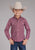 Roper Kids Boys Stretch Medallion Paisley Red Cotton Blend Btn L/S Shirt