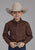 Roper Kids Boys Black Fill Poplin Brown 100% Cotton Btn L/S Shirt
