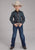 Roper Kids Boys 2123 Vertical Stripe Blue 100% Cotton L/S Shirt