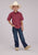 Roper Kids Boys 2464 Desert Stripe Red 100% Cotton S/S Shirt