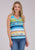Roper Womens Beach View Sublimation Multi-Color Poly/Spandex S/L Tunic