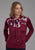 Roper Womens Comy Cowl Neck Jersey Wine Poly/Spandex Pullover Sweater