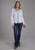 Roper Womens Crochet Bishop Sleeves White 100% Cotton L/S Blouse