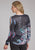 Roper Womens Hankerchief Sublimation Multi-Color Poly/Spandex L/S Blouse