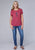 Roper Womens What In Carnation Plum Poly/Rayon S/S T-Shirt