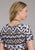 Roper Womens Twisted Cuff Sublimation Multi-Color Poly/Spandex S/S T-Shirt