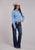 Roper Womens 2924 Solid Poplin Chambray Blue 100% Cotton L/S Shirt