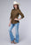 Roper Womens 2044 Solid Poplin Cocoa 100% Cotton L/S Shirt