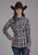 Roper Womens 2169 Horseshoe Dobby Brown 100% Cotton L/S Shirt