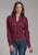 Roper Womens 2241 Paisley Burgundy 100% Cotton Btn L/S Shirt