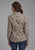 Roper Womens Brushstroke Cowboys Brown 100% Cotton L/S Shirt