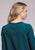 Roper Womens Teal Pearl Button Green 100% Polyester L/S Tunic