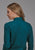 Roper Womens Paisley Yoke Teal 100% Rayon L/S Shirt
