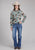 Roper Womens Photo Collage Multi-Color 100% Rayon L/S Blouse