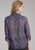Roper Womens Gem Floral Georgette Multi-Color 100% Polyester L/S Blouse