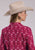 Roper Womens 2841 Ikat Printed Raspberry 100% Rayon L/S Shirt