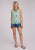 Roper Womens Floral Aztec Chintz Cream/Blue 100% Polyester S/L Blouse