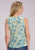 Roper Womens Floral Aztec Chintz Cream/Blue 100% Polyester S/L Blouse