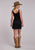 Roper Womens Microsuede Tank Black 100% Polyester S/L Dress