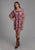 Roper Womens Wild Horses Pink 100% Rayon S/S Dress