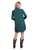 Roper Womens Faux Embroidered Print Teal 100% Polyester L/S Dress