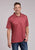 Roper Mens Western Icon Red Poly/Spandex S/S Polo Shirt