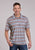 Roper Mens Small Aztec Stripe Multi-Color Poly/Spandex S/S Polo Shirt