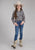 Roper Kids Girls 2182 Santa Fe Aztec Black 100% Cotton L/S Shirt