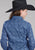 Roper Kids Girls Sapphire Ornamental Blue 100% Cotton L/S Shirt