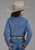 Roper Kids Girls 2274 Horse and Rose Blue 100% Cotton L/S Shirt